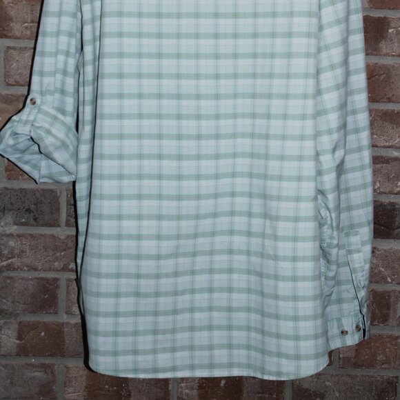 Howler Bros Shirt Mens XXL Light Green Fishing Vented Plaid Long Sleeve - Picture 5 of 6